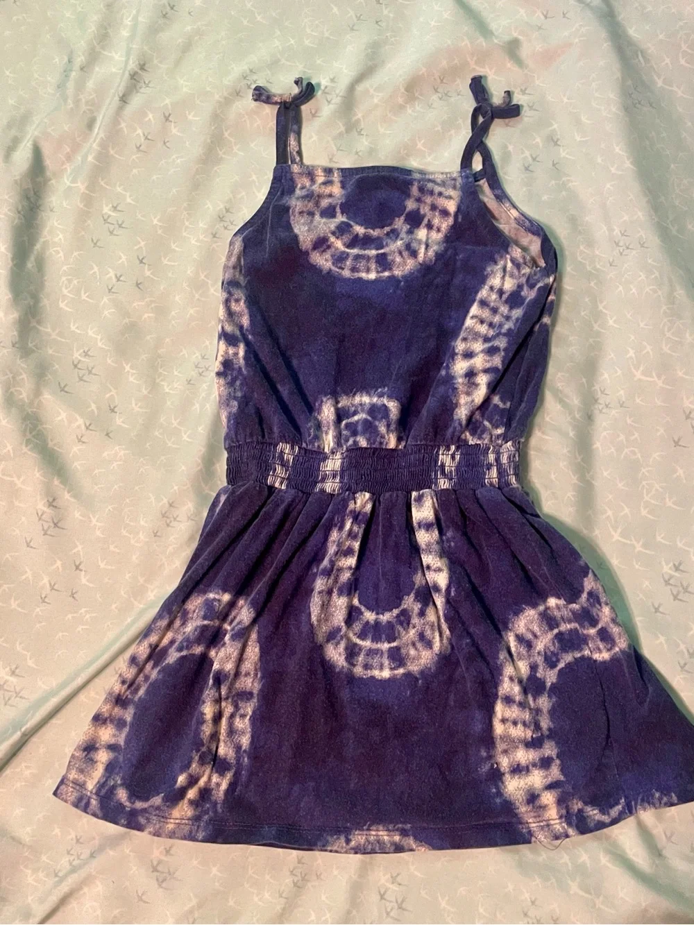 Carter's Navy Tie-Dye Button-Front Sundress